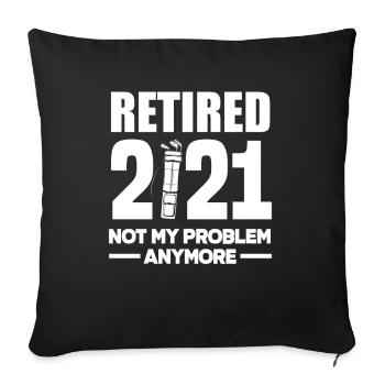 Fun Golf Golf Golfer Gift Pension 2021 - Sofa pillowcase 17,3'' x 17,3'' (45 x 45 cm) - black - Front