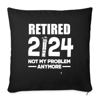 Fun Golf Golf Golfer Gift Pension 2024 - Sofa pillowcase 17,3'' x 17,3'' (45 x 45 cm) - black - Front