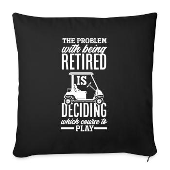 Fun Golf Golf Golfer Gift - Sofa pillowcase 17,3'' x 17,3'' (45 x 45 cm) - black - Front