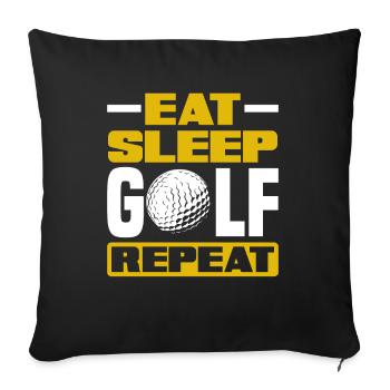 Fun Golf Golf Golfer Gift - Sofa pillowcase 17,3'' x 17,3'' (45 x 45 cm) - black - Front