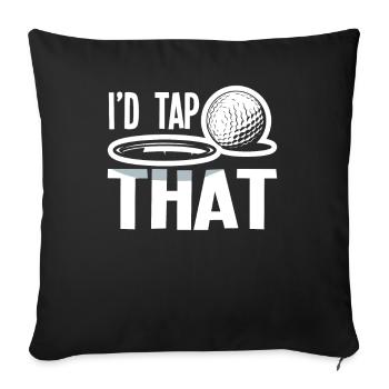 Fun Golf Golf Golfer Gift - Sofa pillowcase 17,3'' x 17,3'' (45 x 45 cm) - black - Front
