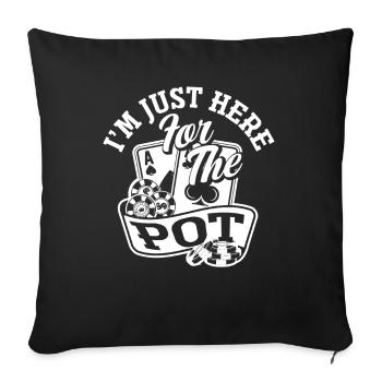 Joueur de poker Joueur de poker Cadeau de poker - Housse de coussin décorative 45 x 45 cm - noir - Devant