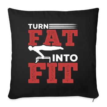 Street Strength Training Calisthenics Poids corporel - Housse de coussin décorative 45 x 45 cm - noir - Devant