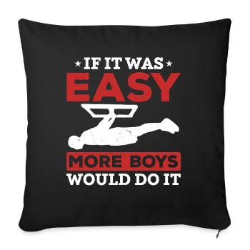 Calisthenics Men's Street Workout - Sofa pillowcase 17,3'' x 17,3'' (45 x 45 cm) - black - Front