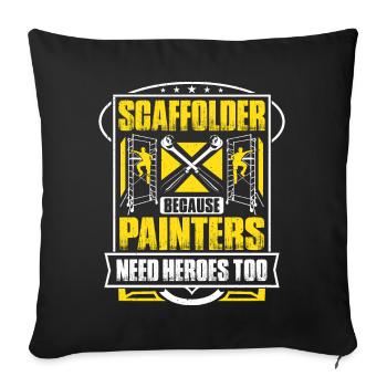 Échafaudage Échafaudage Échafaudage Échafaudage - Housse de coussin décorative 45 x 45 cm - noir - Devant
