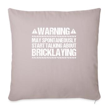 Maurer Maurermeister Mauerwerk Bricklayer Mason - Sofakissenbezug 45 x 45 cm - helles Taupe - Vorne