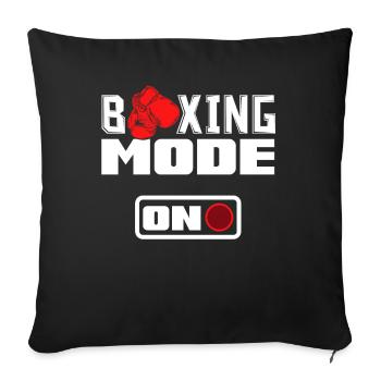 Cadeau Boxer de Boxe Drôle - Housse de coussin décorative 45 x 45 cm - noir - Devant