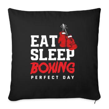 Lustiges Boxen Boxer Geschenk - Sofakissenbezug 45 x 45 cm - Schwarz - Vorne