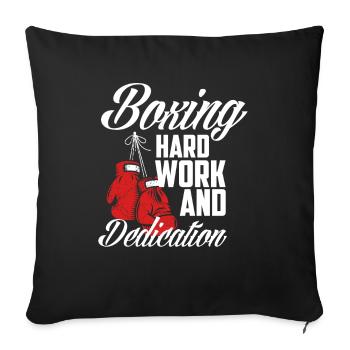 Lustiges Boxen Boxer Geschenk - Sofakissenbezug 45 x 45 cm - Schwarz - Vorne