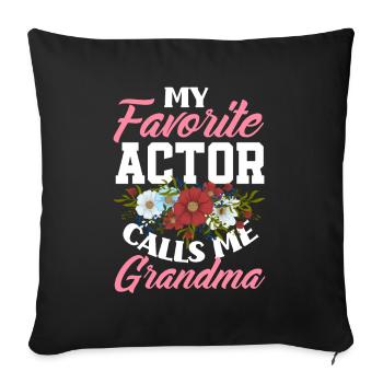 Drôle d’acteur Actrice Cadeau - Housse de coussin décorative 45 x 45 cm - noir - Devant