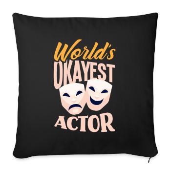 Drôle d’acteur Actrice Cadeau - Housse de coussin décorative 45 x 45 cm - noir - Devant