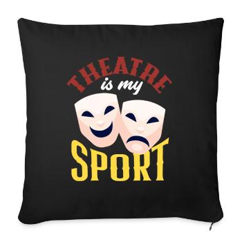 Drôle d’acteur Actrice Cadeau - Housse de coussin décorative 45 x 45 cm - noir - Devant