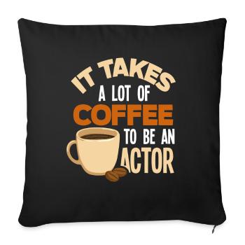 Drôle d’acteur Actrice Cadeau - Housse de coussin décorative 45 x 45 cm - noir - Devant