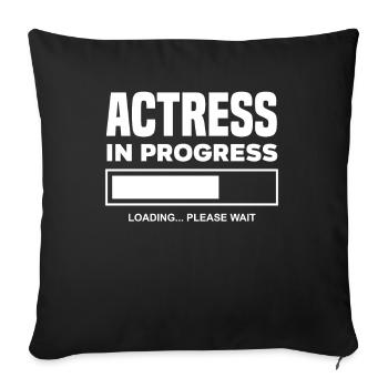 Drôle d’acteur Actrice Cadeau - Housse de coussin décorative 45 x 45 cm - noir - Devant