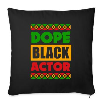 Drôle d’acteur Actrice Cadeau - Housse de coussin décorative 45 x 45 cm - noir - Devant