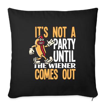 Hot Dog Hot Dogs Liebhaber Geschenk - Sofakissenbezug 45 x 45 cm - Schwarz - Vorne