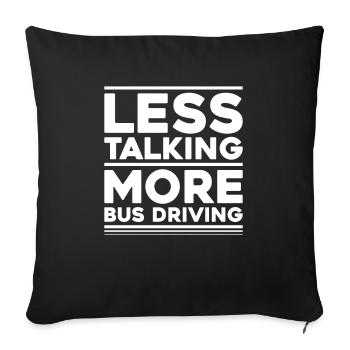 Busfahrer Bus Driver Busman Schulbusfahrer - Sofakissenbezug 45 x 45 cm - Schwarz - Vorne