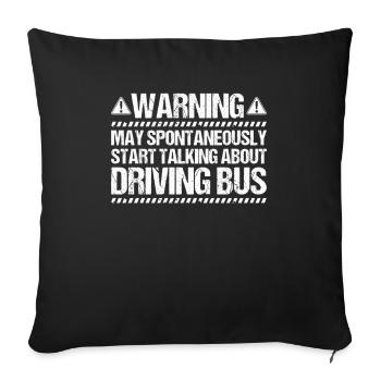 Busfahrer Bus Driver Busman Schulbusfahrer - Sofakissenbezug 45 x 45 cm - Schwarz - Vorne