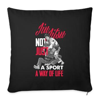 Jiu Jitsu Jiu Jitsu Jiu Jitsu - Sofakissenbezug 45 x 45 cm - Schwarz - Vorne
