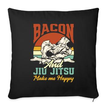 Jiu Jitsu Jiu Jitsu Jiu Jitsu - Sofakissenbezug 45 x 45 cm - Schwarz - Vorne