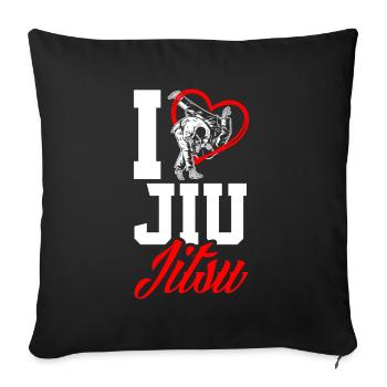 Jiu Jitsu Jiu Jitsu Jiu Jitsu - Sofakissenbezug 45 x 45 cm - Schwarz - Vorne