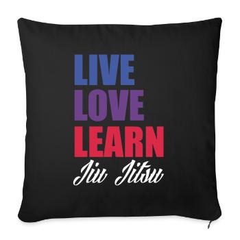 Jiu Jitsu Jiu Jitsu Jiu Jitsu - Sofakissenbezug 45 x 45 cm - Schwarz - Vorne