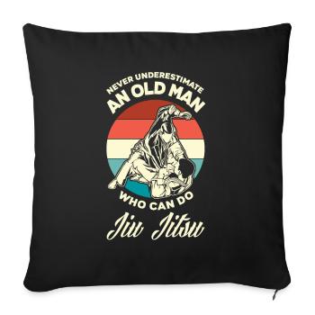 Jiu Jitsu Jiu Jitsu Jiu Jitsu - Sofakissenbezug 45 x 45 cm - Schwarz - Vorne