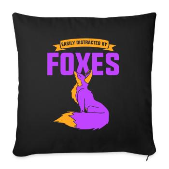in a movie as long as the fox lives - Sofakissenbezug 45 x 45 cm - Schwarz - Vorne