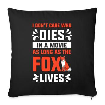Easily Distracted By foxes - Sofakissenbezug 45 x 45 cm - Schwarz - Vorne