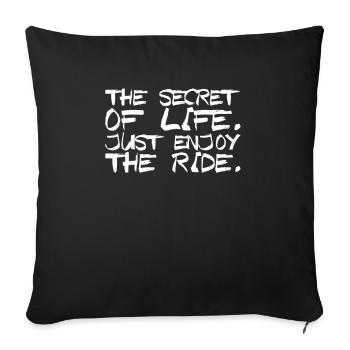 Le secret de la vie Profitez simplement de la balade i ski snow - Housse de coussin décorative 45 x 45 cm - noir - Devant