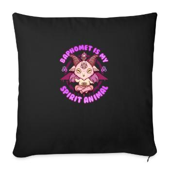 Baphomet Is My Spirit Animal I Creepy Cute Satanic - Sofakissenbezug 45 x 45 cm - Schwarz - Vorne