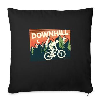 Downhill Mountain Bike - Sofa pillowcase 17,3'' x 17,3'' (45 x 45 cm) - black - Front