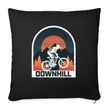 Downhill Mountain Bike - Sofa pillowcase 17,3'' x 17,3'' (45 x 45 cm) - black - Front
