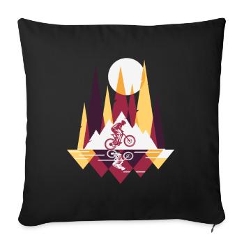 Downhill Mountain Bike - Sofa pillowcase 17,3'' x 17,3'' (45 x 45 cm) - black - Front
