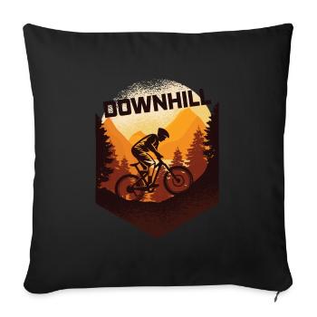 Downhill Mountain Bike - Sofa pillowcase 17,3'' x 17,3'' (45 x 45 cm) - black - Front