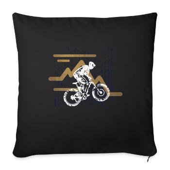 Downhill Mountain Bike - Sofa pillowcase 17,3'' x 17,3'' (45 x 45 cm) - black - Front
