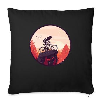 Downhill Mountain Bike - Sofa pillowcase 17,3'' x 17,3'' (45 x 45 cm) - black - Front