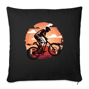 Downhill Mountain Bike - Sofa pillowcase 17,3'' x 17,3'' (45 x 45 cm) - black - Front