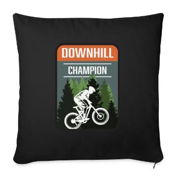 Champion de descente - Housse de coussin décorative 45 x 45 cm - noir - Devant
