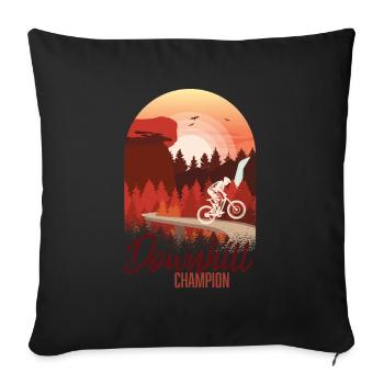 Champion de descente - Housse de coussin décorative 45 x 45 cm - noir - Devant