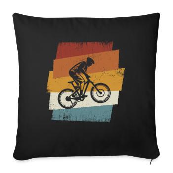 Descente rétro - Housse de coussin décorative 45 x 45 cm - noir - Devant