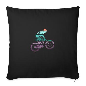 Descente rétro - Housse de coussin décorative 45 x 45 cm - noir - Devant