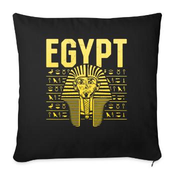 Tutankhamun Egyptian Pharaoh Ancient Egypt - Sofa pillowcase 17,3'' x 17,3'' (45 x 45 cm) - black - Front
