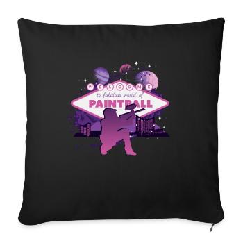 Fabulous world of paintball - Sofa pillowcase 17,3'' x 17,3'' (45 x 45 cm) - black - Front