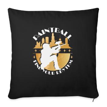 Paintball Rhythm - Sofakissenbezug 45 x 45 cm - Schwarz - Vorne