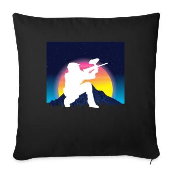 Vaporwave Paintball - Sofa pillowcase 17,3'' x 17,3'' (45 x 45 cm) - black - Front