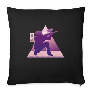 Vaporwave Paintball - Sofa pillowcase 17,3'' x 17,3'' (45 x 45 cm) - black - Front