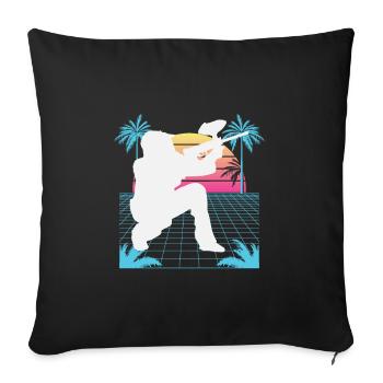 Vaporwave Paintball - Sofa pillowcase 17,3'' x 17,3'' (45 x 45 cm) - black - Front