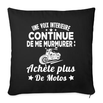 une voix intérieure continue de me murmurer achète - Housse de coussin décorative 45 x 45 cm - noir - Devant