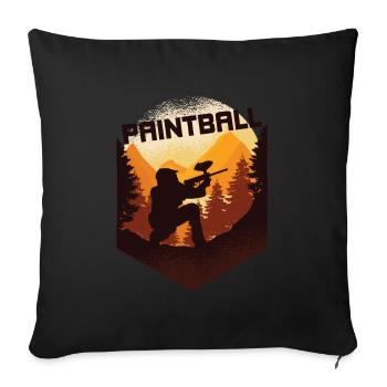 Paintball Paintball Player - Sofa pillowcase 17,3'' x 17,3'' (45 x 45 cm) - black - Front